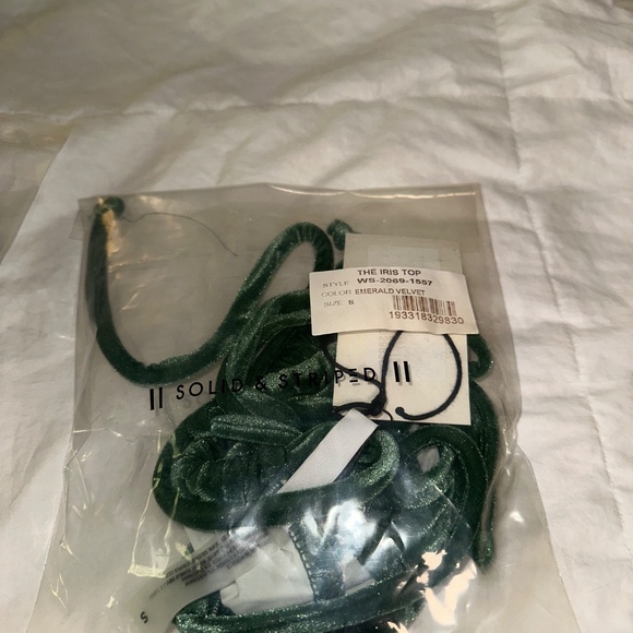 NWT Solid & Striped The Iris Velvet Top AND Bottom - Picture 3 of 3